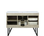 Lexora Lancy 48" Rustic Acacia Bathroom Vanity, White Quartz Top, and White Square Sink - Lexora - Ambient Home