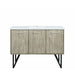Lexora Lancy 48" Rustic Acacia Bathroom Vanity, White Quartz Top, and White Square Sink - Lexora - Ambient Home