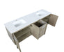 Lexora Lancy 72" Rustic Acacia Double Bathroom Vanity, White Quartz Top, and White Square Sinks - Lexora - Ambient Home