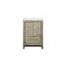 Lexora Lafarre 24" Rustic Acacia Bathroom Vanity, White Quartz Top, and White Square Sink - Lexora - Ambient Home