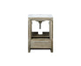 Lexora Lafarre 24" Rustic Acacia Bathroom Vanity, White Quartz Top, and White Square Sink - Lexora - Ambient Home