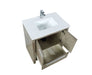 Lexora Lafarre 30" Rustic Acacia Bathroom Vanity, White Quartz Top, White Square Sink, and Monte Chrome Faucet Set - Lexora - Ambient Home