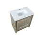 Lexora Lafarre 30" Rustic Acacia Bathroom Vanity, White Quartz Top, and White Square Sink - Lexora - Ambient Home