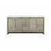 Lexora Lafarre 72" Rustic Acacia Double Bathroom Vanity, White Quartz Top, and White Square Sinks - Lexora - Ambient Home