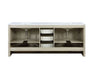 Lexora Lafarre 80" Rustic Acacia Double Bathroom Vanity, White Quartz Top, and White Square Sinks - Lexora - Ambient Home