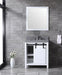 Lexora Marsyas 30" - White Single Bathroom Vanity (Options: Grey Quartz Top, White Square Sink and 28" Mirror w/ Faucet) - Lexora - Ambient Home