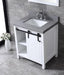 Lexora Marsyas 30" - White Single Bathroom Vanity (Options: Grey Quartz Top, White Square Sink and 28" Mirror w/ Faucet) - Lexora - Ambient Home