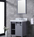 Lexora Marsyas 30" - Dark Grey Single Bathroom Vanity (Options: White Carrara Marble Top, White Square Sink and 28" Mirror w/ Faucet) - Lexora - Ambient Home