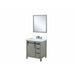 Lexora Marsyas 30" - Ash Grey Single Bathroom Vanity (Options: White Quartz Top, White Square Sink and 28" Mirror w/ Faucet) - Lexora - Ambient Home