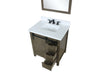 Lexora Marsyas 30" - Rustic Brown Single Bathroom Vanity (Options: White Quartz Top, White Square Sink and 28" Mirror w/ Faucet) - Lexora - Ambient Home