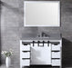 Lexora Marsyas 48" - White Single Bathroom Vanity (Options: Grey Quartz Top, White Square Sink and 44" Mirror w/ Faucet) - Lexora - Ambient Home