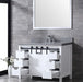 Lexora Marsyas 48" - White Single Bathroom Vanity (Options: Grey Quartz Top, White Square Sink and 44" Mirror w/ Faucet) - Lexora - Ambient Home