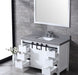 Lexora Marsyas 48" - White Single Bathroom Vanity (Options: Grey Quartz Top, White Square Sink and 44" Mirror w/ Faucet) - Lexora - Ambient Home