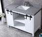 Lexora Marsyas 48" - White Single Bathroom Vanity (Options: Grey Quartz Top, White Square Sink and 44" Mirror w/ Faucet) - Lexora - Ambient Home