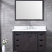 Lexora Marsyas 48" - Brown Single Bathroom Vanity (Options: White Quartz Top, White Square Sink and 44" Mirror w/ Faucet) - Lexora - Ambient Home