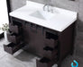 Lexora Marsyas 48" - Brown Single Bathroom Vanity (Options: White Quartz Top, White Square Sink and 44" Mirror w/ Faucet) - Lexora - Ambient Home