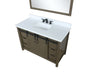 Lexora Marsyas 48" - Rustic Brown Single Bathroom Vanity (Options: White Quartz Top, White Square Sink and 44" Mirror w/ Faucet) - Lexora - Ambient Home