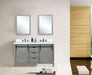 Lexora Marsyas 60" - Ash Grey Double Bathroom Vanity (Options: White Quartz Top, White Square Sinks and 24" Mirrors w/ Faucets) - Lexora - Ambient Home