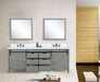 Lexora Marsyas 80" - Ash Grey Double Bathroom Vanity Ash Grey (Options: White Quartz Top, White Square Sinks and 30" Mirrors w/ Faucets) - Lexora - Ambient Home