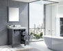 Lexora Marsyas Veluti 30" - Dark Grey Single Bathroom Vanity (Options: White Carrara Marble Top, White Square Sink and 28" Mirror w/ Faucet) - Lexora - Ambient Home