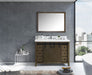 Lexora Marsyas Veluti 48" - Rustic Brown Single Bathroom Vanity (Options: White Quartz Top, White Square Sink and 44" Mirror w/ Faucet) - Lexora - Ambient Home