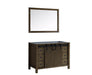 Lexora Marsyas Veluti 48" - Rustic Brown Single Bathroom Vanity (Options: White Quartz Top, White Square Sink and 44" Mirror w/ Faucet) - Lexora - Ambient Home