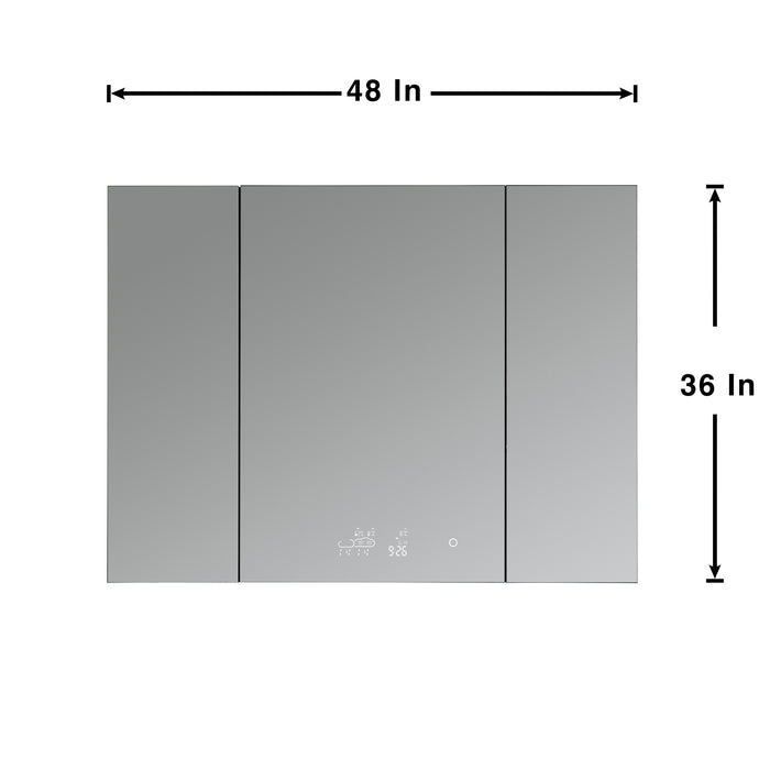 Savera 24"/ 30" / 36" /48"  Wide x 36" Tall LED Medicine Cabinet w/ Defogger - Lexora Home LS2436LEDMC - Lexora - Ambient Home