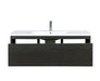 Lexora Sant 48" Iron Charcoal Bathroom Vanity, Acrylic Composite Top with Integrated Sink, and Labaro Brushed Nickel Faucet Set - Lexora - Ambient Home