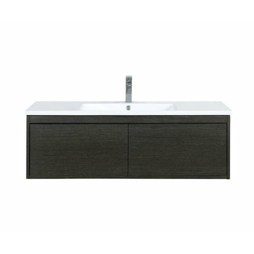 Lexora Sant 48" Iron Charcoal Bathroom Vanity, Acrylic Composite Top with Integrated Sink, and Monte Chrome Faucet Set - Lexora - Ambient Home