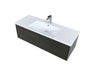Lexora Sant 48" Iron Charcoal Bathroom Vanity, Acrylic Composite Top with Integrated Sink, and Balzani Gun Metal Faucet Set - Lexora - Ambient Home