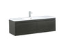 Lexora Sant 48" Iron Charcoal Bathroom Vanity, Acrylic Composite Top with Integrated Sink, and Labaro Rose Gold Faucet Set - Lexora - Ambient Home
