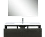 Lexora Sant 48" Iron Charcoal Bathroom Vanity, Acrylic Composite Top with Integrated Sink, Balzani Gun Metal Faucet Set, and 43" Frameless Mirror - Lexora - Ambient Home