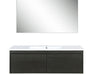 Lexora Sant 48" Iron Charcoal Bathroom Vanity, Acrylic Composite Top with Integrated Sink, and 43" Frameless Mirror - Lexora - Ambient Home