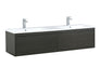 Lexora Sant 60" Iron Charcoal Double Bathroom Vanity, Acrylic Composite Top with Integrated Sinks, and Balzani Gun Metal Faucet Set - Lexora - Ambient Home