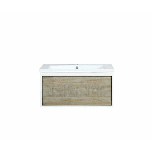 Lexora Scopi 30" Rustic Acacia Bathroom Vanity and Acrylic Composite Top with Integrated Sink - Lexora - Ambient Home