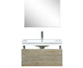 Lexora Scopi 30" Rustic Acacia Bathroom Vanity, Acrylic Composite Top with Integrated Sink, Balzani Gun Metal Faucet Set, and 28" Frameless Mirror - Lexora - Ambient Home