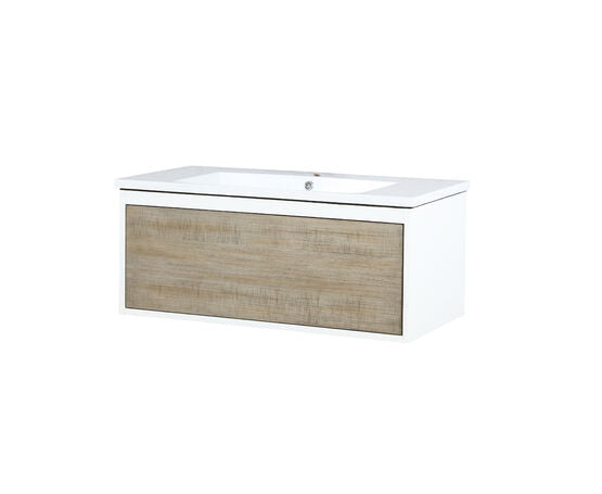 Lexora Scopi 36" Rustic Acacia Bathroom Vanity and Acrylic Composite Top with Integrated Sink - Lexora - Ambient Home