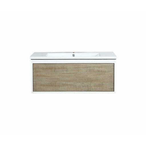 Lexora Scopi 36" Rustic Acacia Bathroom Vanity and Acrylic Composite Top with Integrated Sink - Lexora - Ambient Home