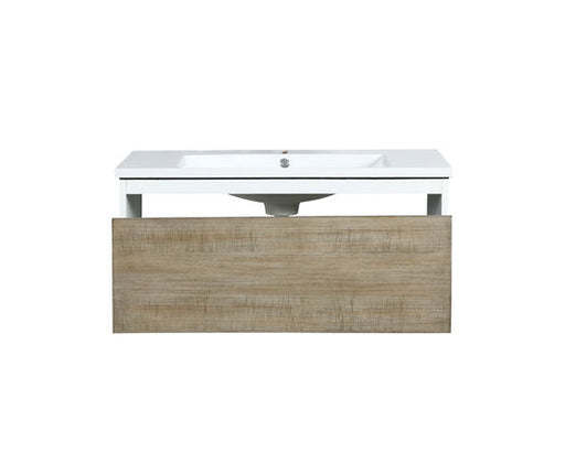 Lexora Scopi 36" Rustic Acacia Bathroom Vanity and Acrylic Composite Top with Integrated Sink - Lexora - Ambient Home