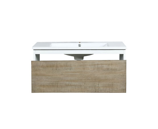 Lexora Scopi 36" Rustic Acacia Bathroom Vanity and Acrylic Composite Top with Integrated Sink - Lexora - Ambient Home