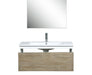 Lexora Scopi 36" Rustic Acacia Bathroom Vanity, Acrylic Composite Top with Integrated Sink, Labaro Rose Gold Faucet Set, and 28" Frameless Mirror - Lexora - Ambient Home