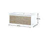 Lexora Scopi 36" Rustic Acacia Bathroom Vanity, Acrylic Composite Top with Integrated Sink, and 28" Frameless Mirror - Lexora - Ambient Home