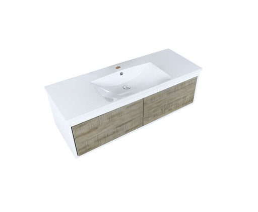 Lexora Scopi 48" Rustic Acacia Bathroom Vanity and Acrylic Composite Top with Integrated Sink - Lexora - Ambient Home