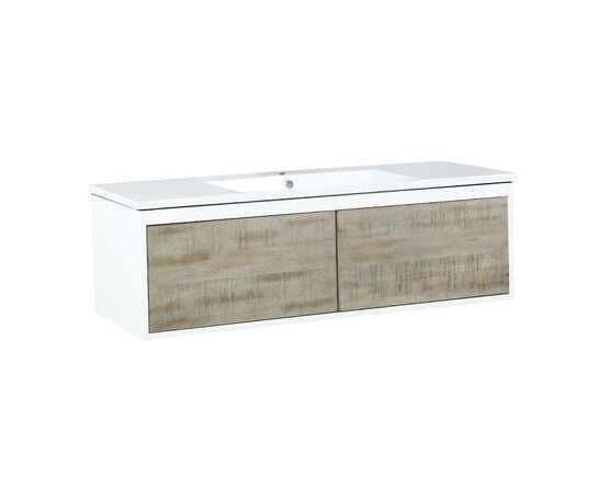 Lexora Scopi 48" Rustic Acacia Bathroom Vanity and Acrylic Composite Top with Integrated Sink - Lexora - Ambient Home