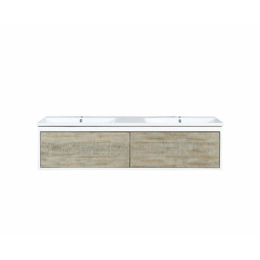 Lexora Scopi 60" Rustic Acacia Double Bathroom Vanity and Acrylic Composite Top with Integrated Sinks - Lexora - Ambient Home