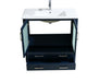 Lexora Volez 36" - Navy Blue Single Bathroom Vanity (Options: Integrated Top, White Integrated Square Sink and 34" Mirror w/ Faucet) - Lexora - Ambient Home