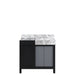 Lexora Zilara 36" - Black and Grey Vanity (Options: Castle Grey Marble Top, and White Square Sink) - Lexora - Ambient Home