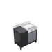 Lexora Zilara 36" - Black and Grey Vanity (Options: Castle Grey Marble Top, and White Square Sink) - Lexora - Ambient Home