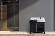 Lexora Zilara 36" - Black and Grey Vanity (Options: Castle Grey Marble Top, White Square Sink, and Balzani Gun Metal Faucet Set) - Lexora - Ambient Home