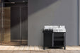Lexora Zilara 36" - Black and Grey Vanity (Options: Castle Grey Marble Top, White Square Sink, and Monte Chrome Faucet Set) - Lexora - Ambient Home